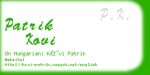 patrik kovi business card